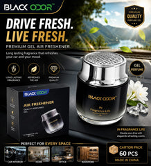 Black Odor Premium Gel Car Air Freshener