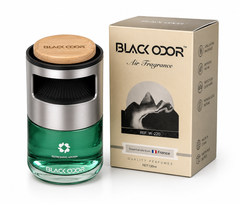 Black Odor Premium Liquid Car Air Freshener with Wooden Top