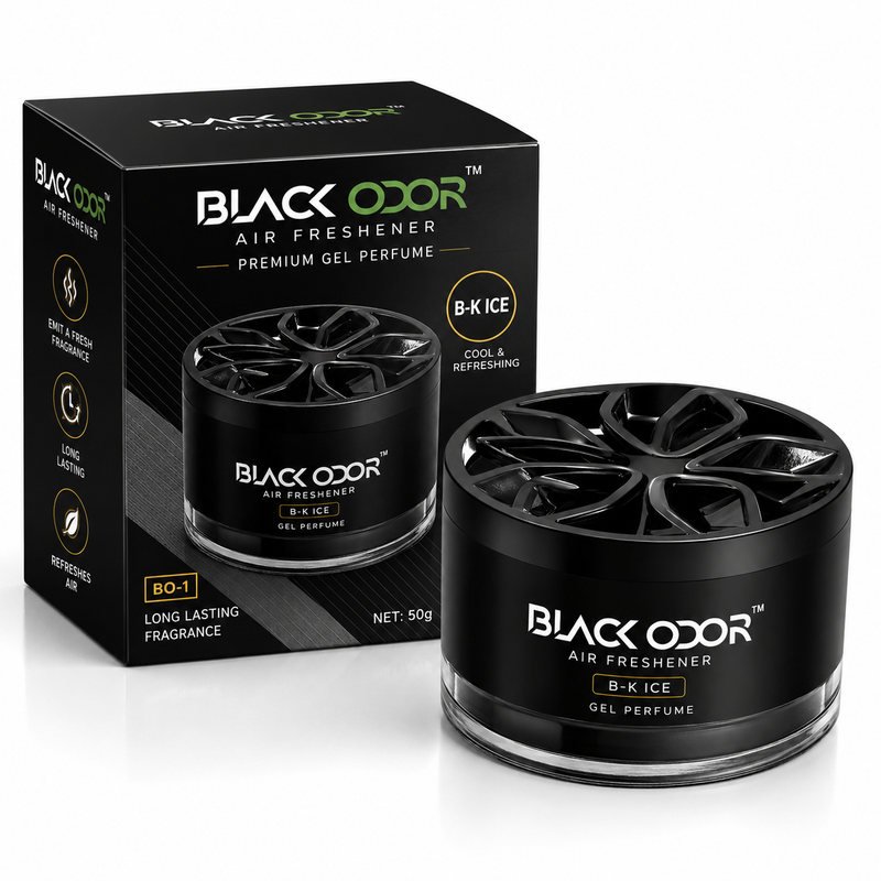 Black Odor Premium Gel Car Air Freshener