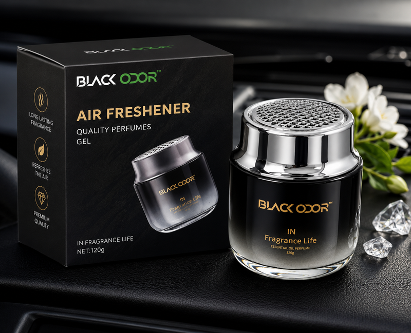 Black Odor Premium Gel Car Air Freshener