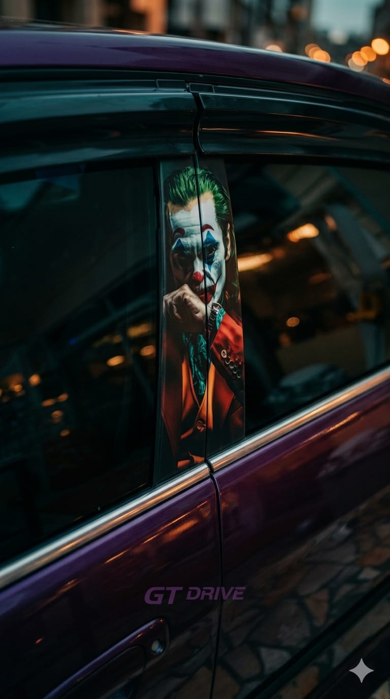 Universal 3D Joker Car B Pillar Sticker